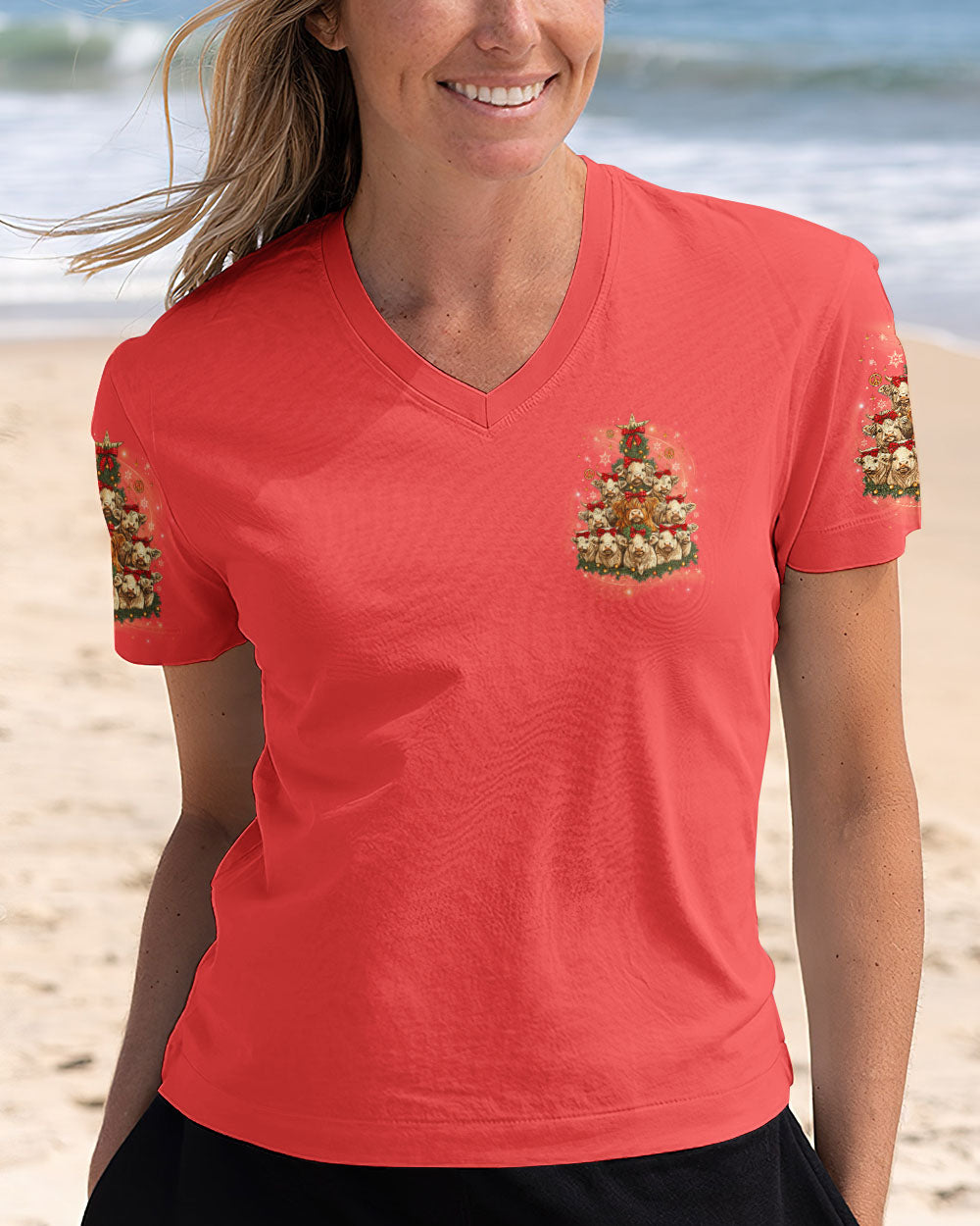 SANTA'S FAVORITE HOT MESS COW CHRISTMAS ALL OVER PRINT  - TLNZ1111241