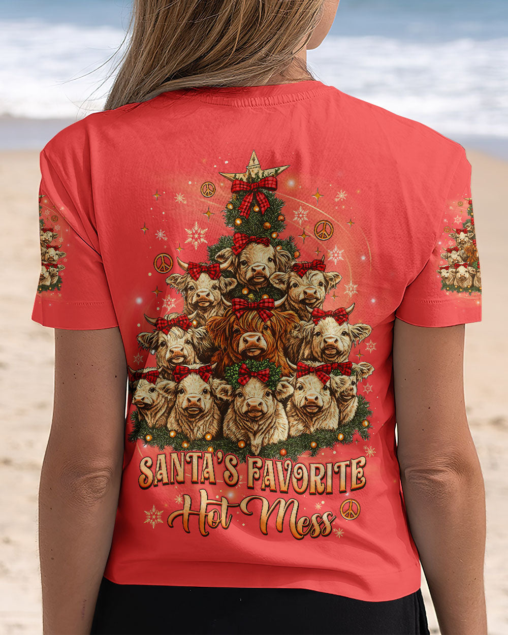 SANTA'S FAVORITE HOT MESS COW CHRISTMAS ALL OVER PRINT  - TLNZ1111241
