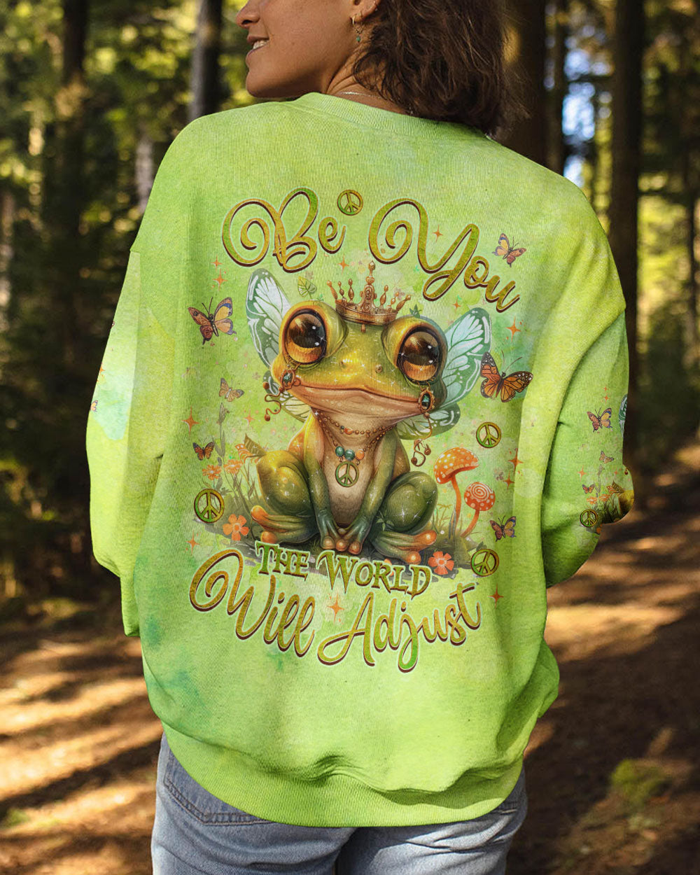BE YOU THE WORLD WILL ADJUST FROG ALL OVER PRINT - TLNZ1204241