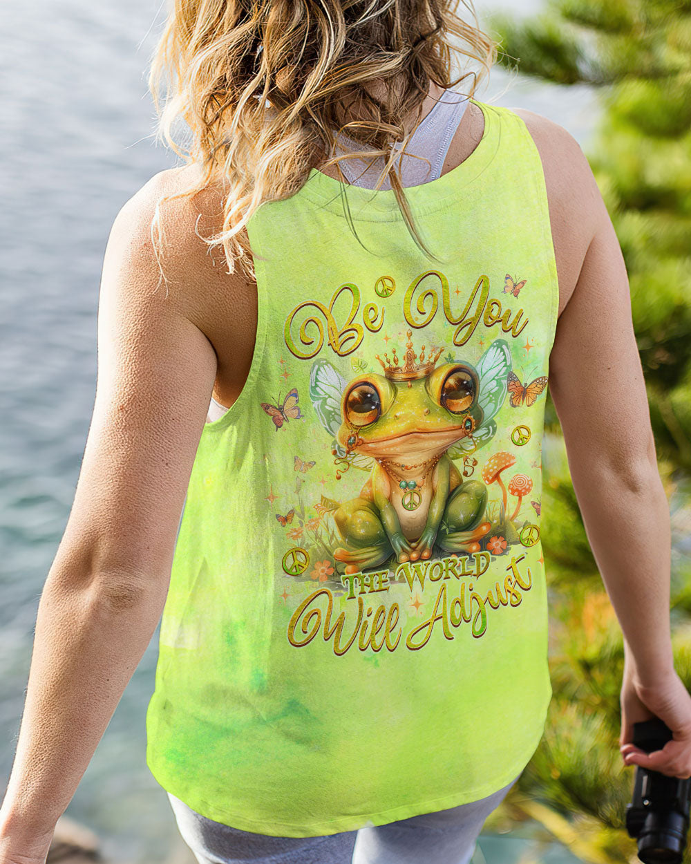 BE YOU THE WORLD WILL ADJUST FROG ALL OVER PRINT - TLNZ1204241