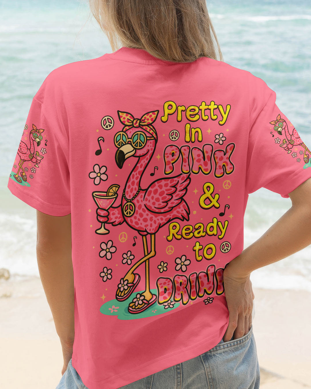 PRETTY IN PINK FLAMINGO LEOPARD ALL OVER PRINT - TLNZ1205251
