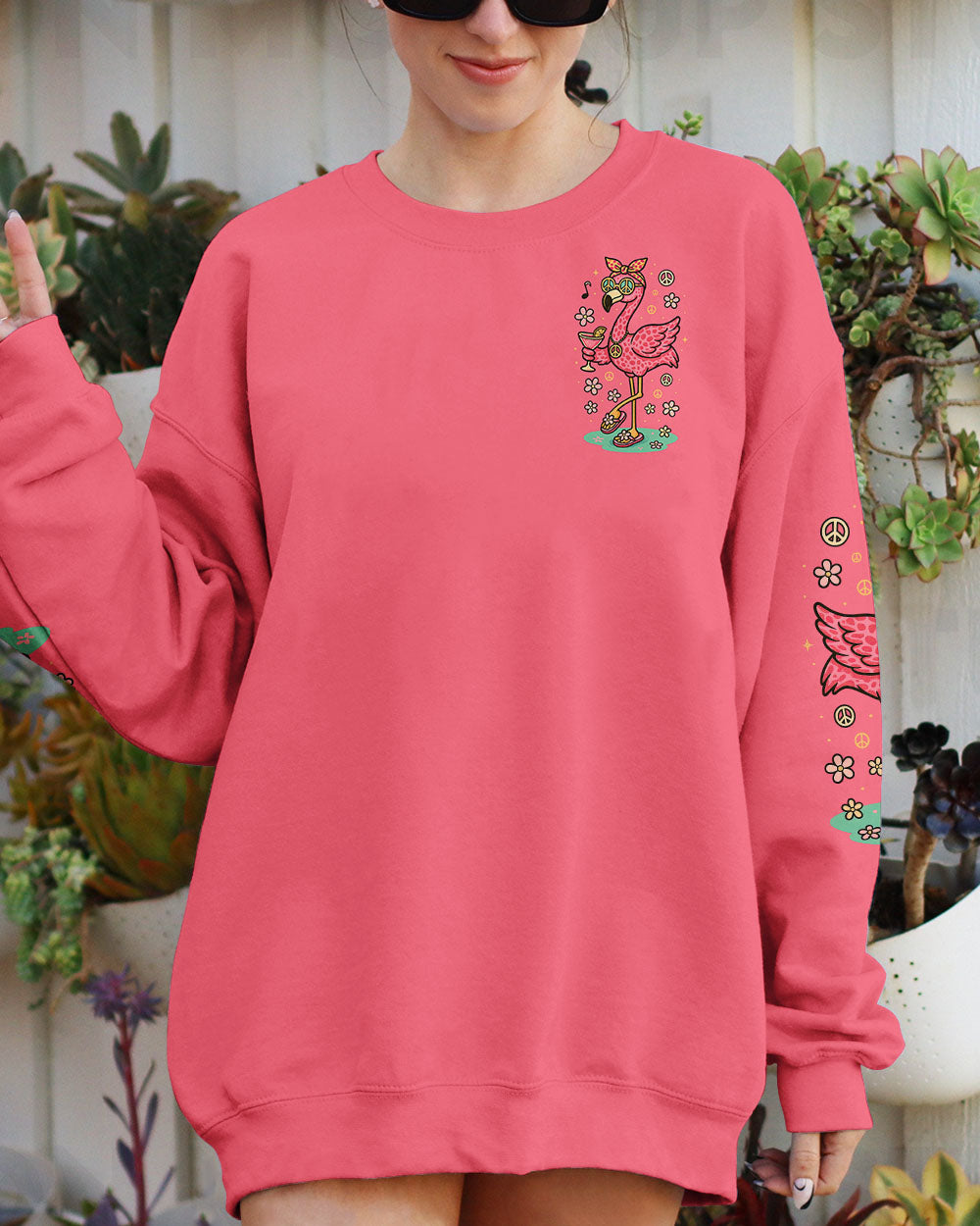 PRETTY IN PINK FLAMINGO LEOPARD ALL OVER PRINT - TLNZ1205251