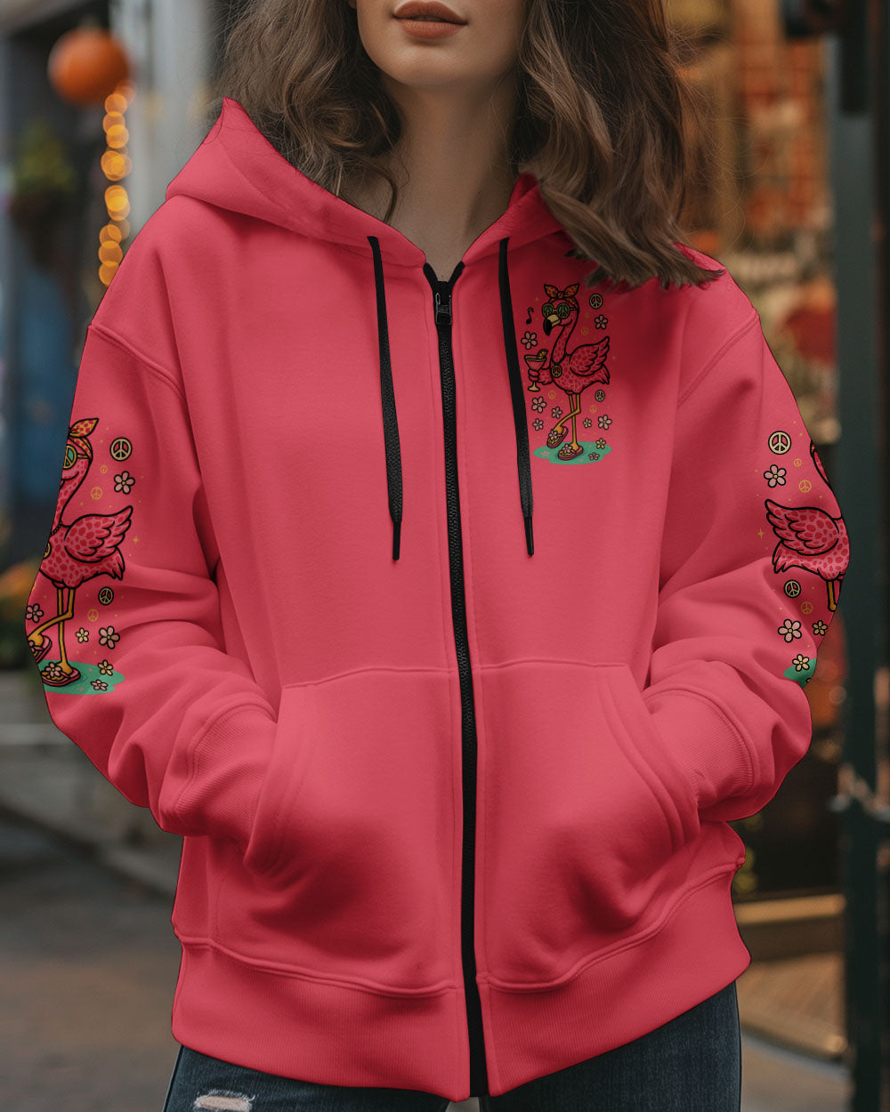 PRETTY IN PINK FLAMINGO LEOPARD ALL OVER PRINT - TLNZ1205251