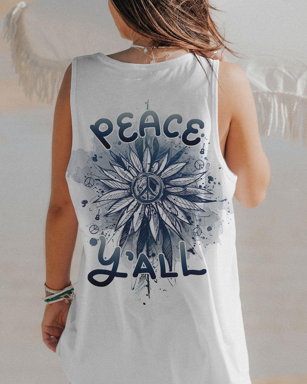 PEACE Y'ALL SUNFLOWER ALL OVER PRINT - TLNZ1206232