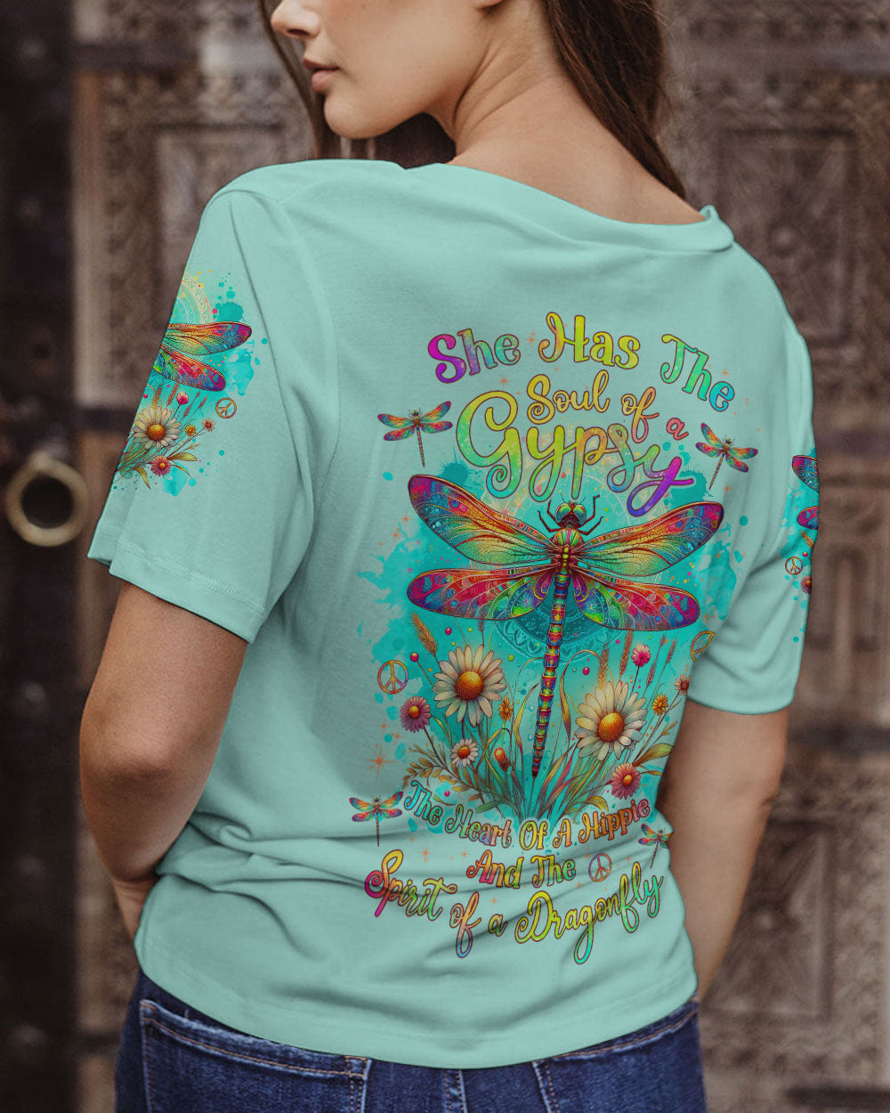 SPIRIT OF A DRAGONFLY FLOWER ALL OVER PRINT - TLNZ1212232