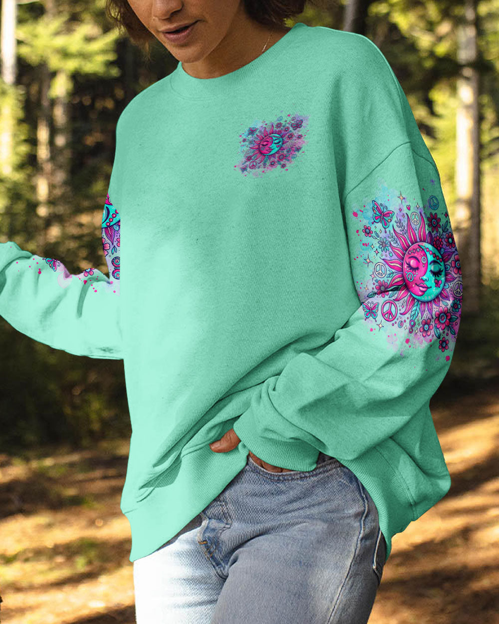 BE YOU THE WORLD WILL ADJUST SUN MOON ALL OVER PRINT  - TLNZ1302253
