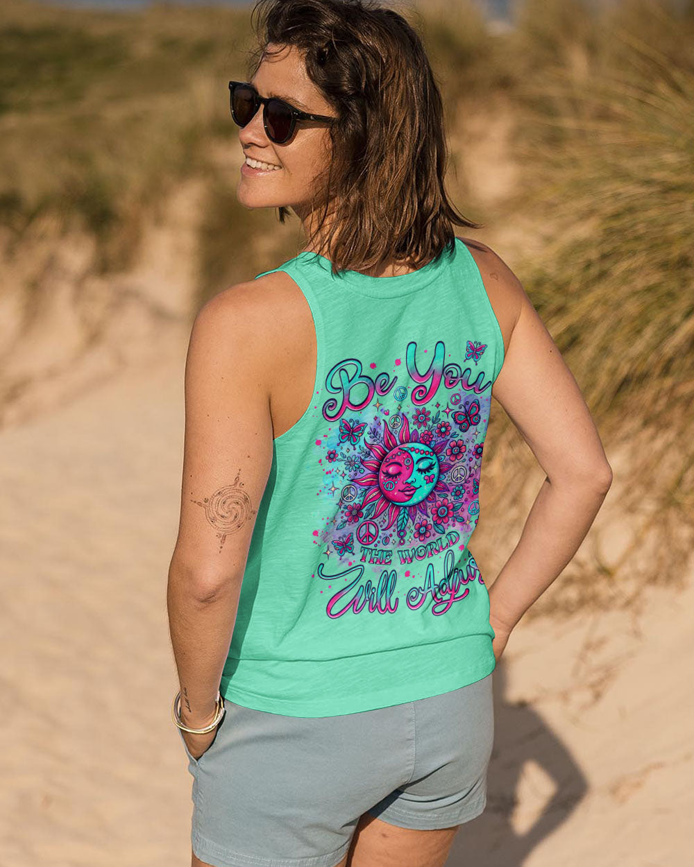 BE YOU THE WORLD WILL ADJUST SUN MOON ALL OVER PRINT  - TLNZ1302253