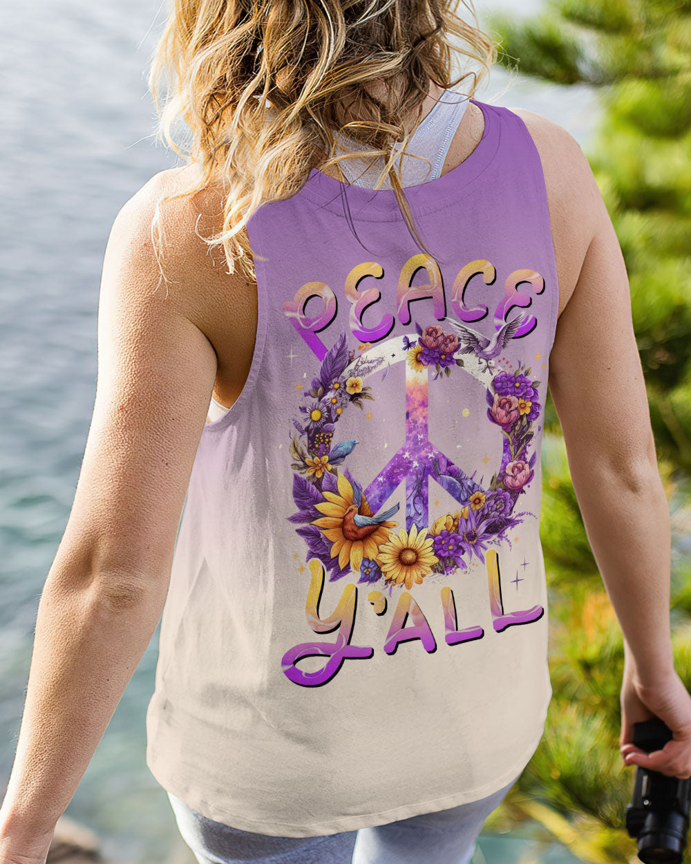 PEACE Y'ALL FLORALS ALL OVER PRINT - TLNZ1306231