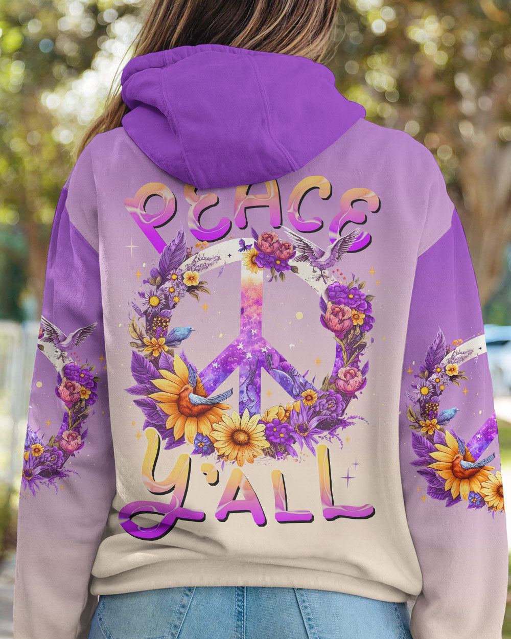 PEACE Y'ALL FLORALS ALL OVER PRINT - TLNZ1306231