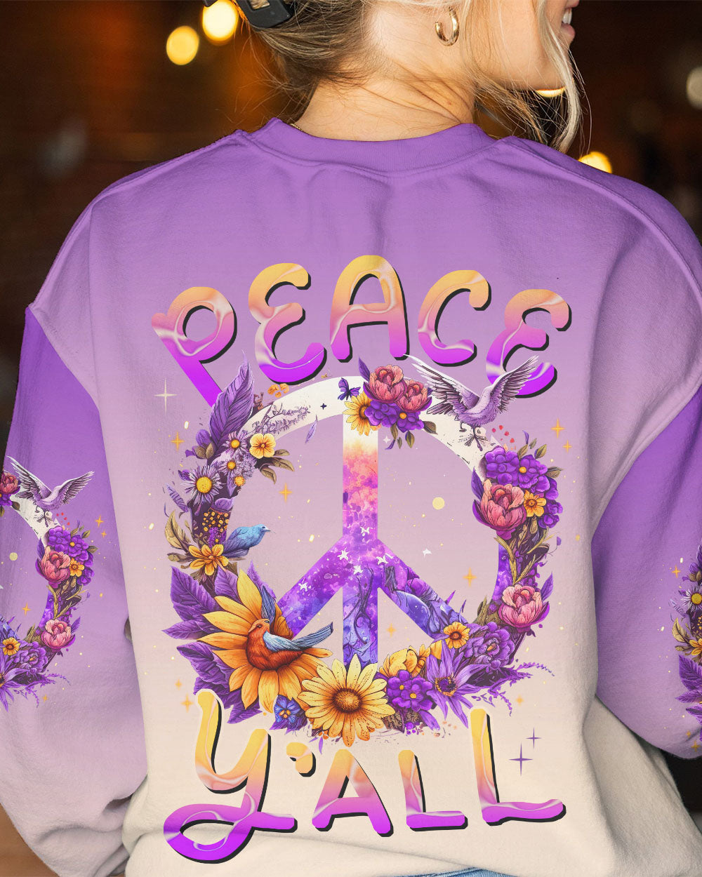 PEACE Y'ALL FLORALS ALL OVER PRINT - TLNZ1306231