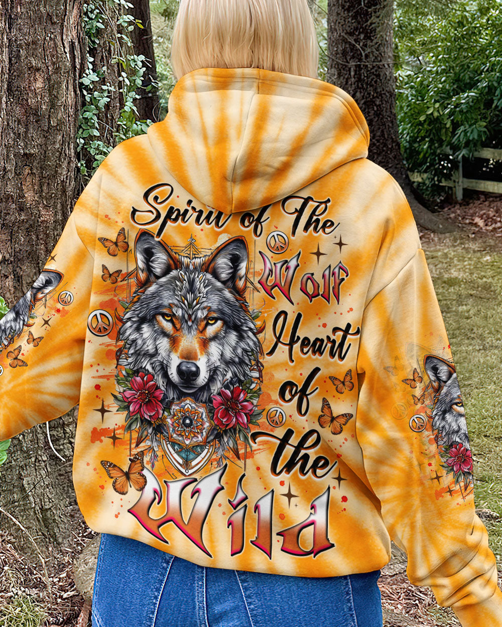 SPIRIT OF THE WOLF TIE DYE ALL OVER PRINT  - TLNZ1306252