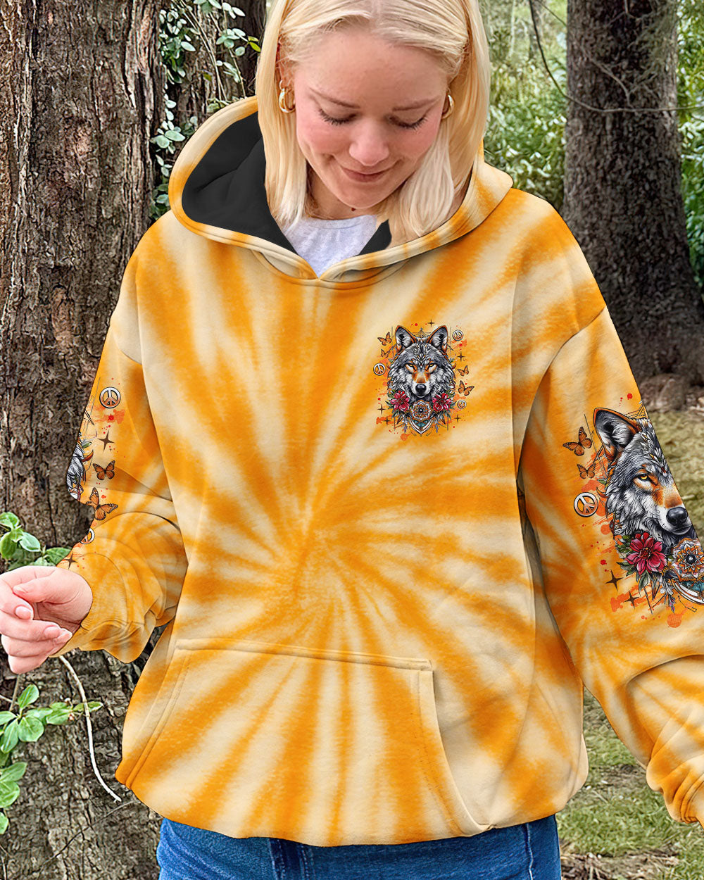 SPIRIT OF THE WOLF TIE DYE ALL OVER PRINT  - TLNZ1306252