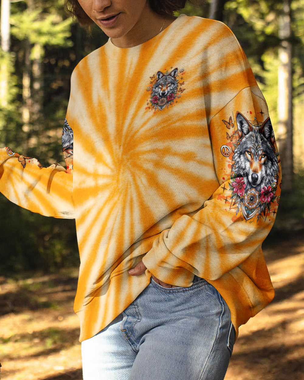 SPIRIT OF THE WOLF TIE DYE ALL OVER PRINT  - TLNZ1306252