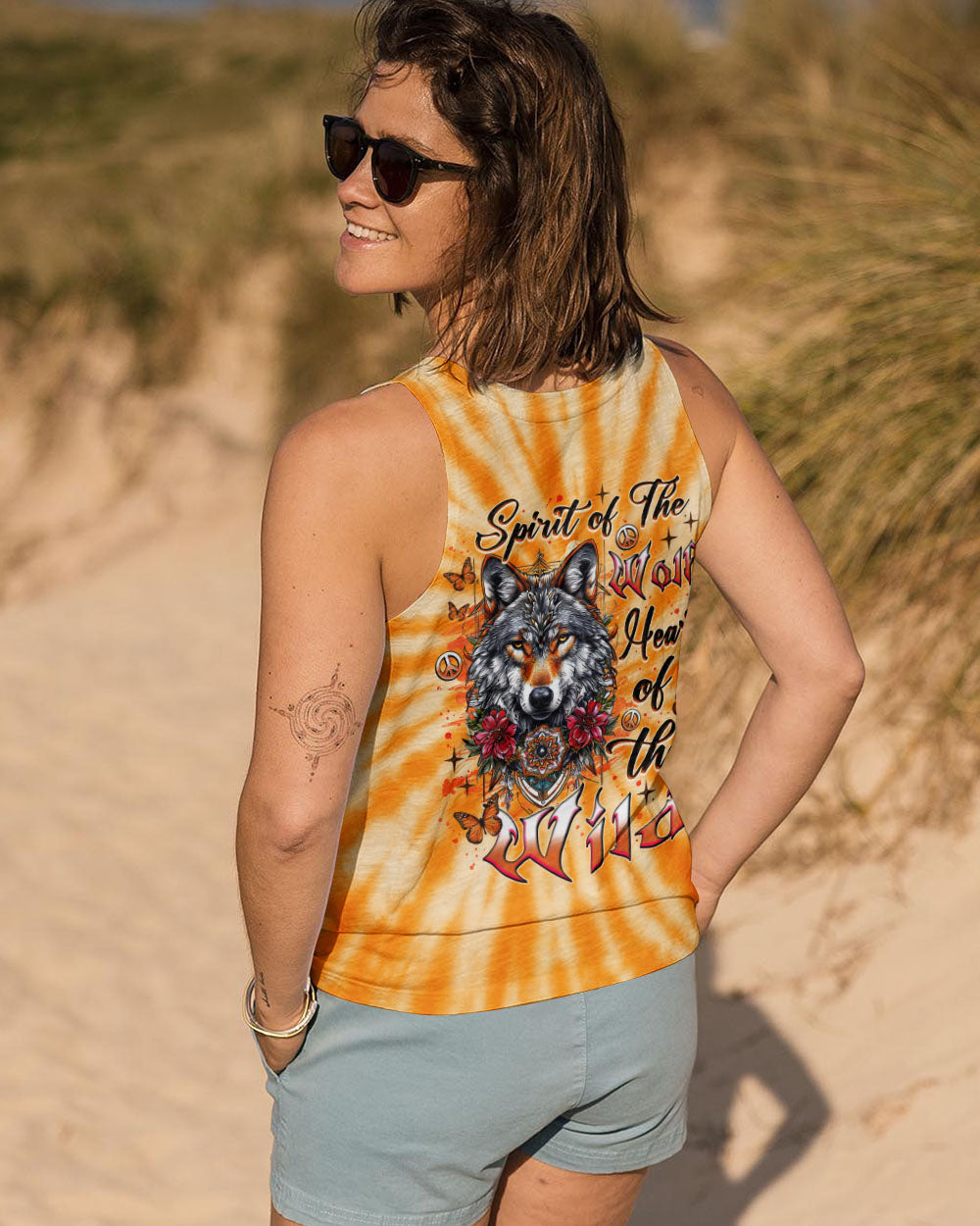 SPIRIT OF THE WOLF TIE DYE ALL OVER PRINT  - TLNZ1306252