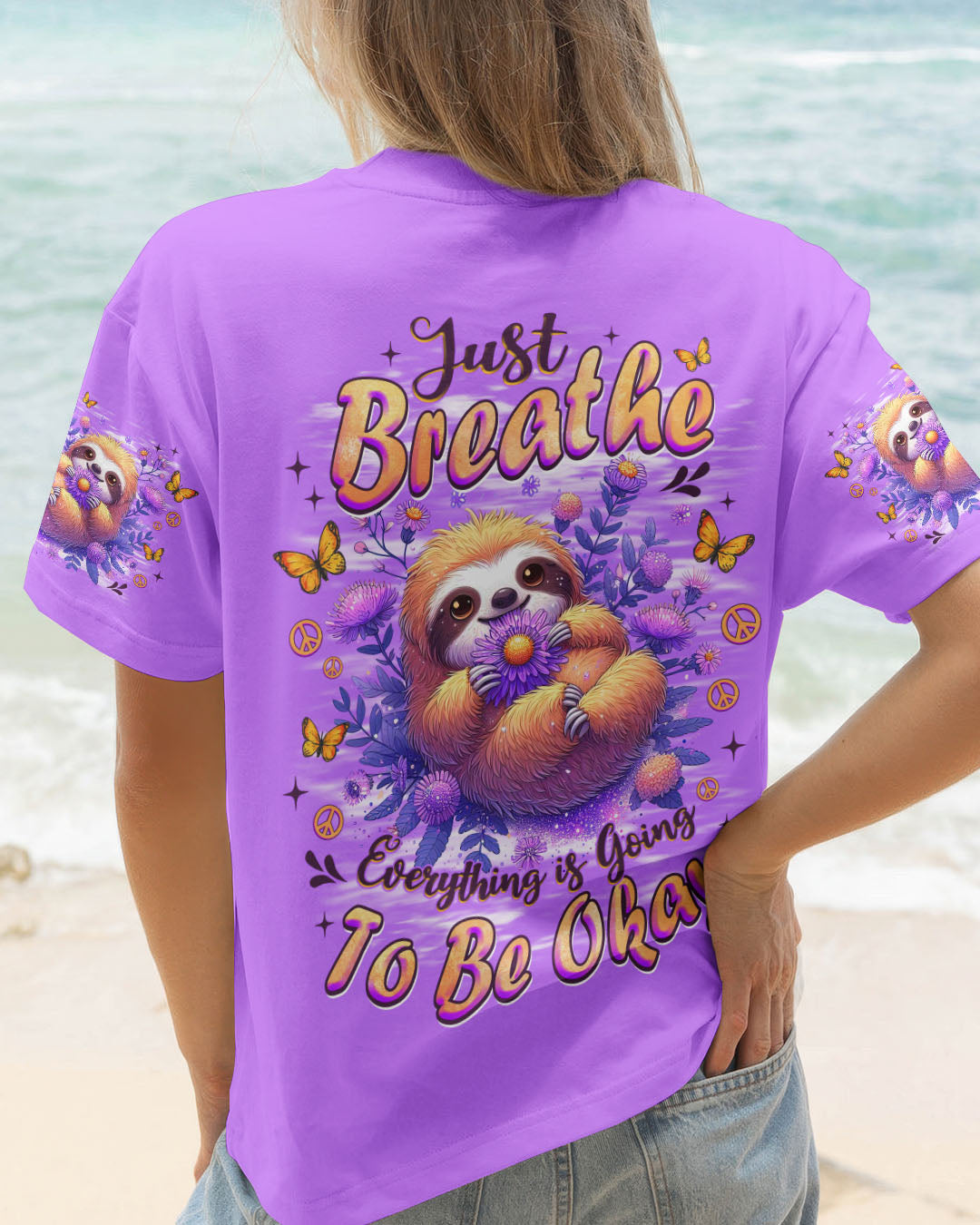 JUST BREATHE SLOTH ALL OVER PRINT - TLNZ1308253