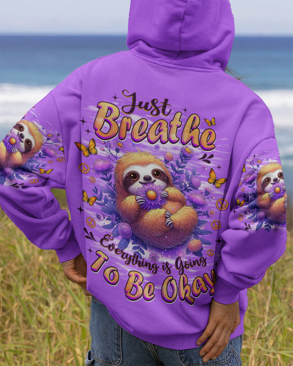 JUST BREATHE SLOTH ALL OVER PRINT - TLNZ1308253