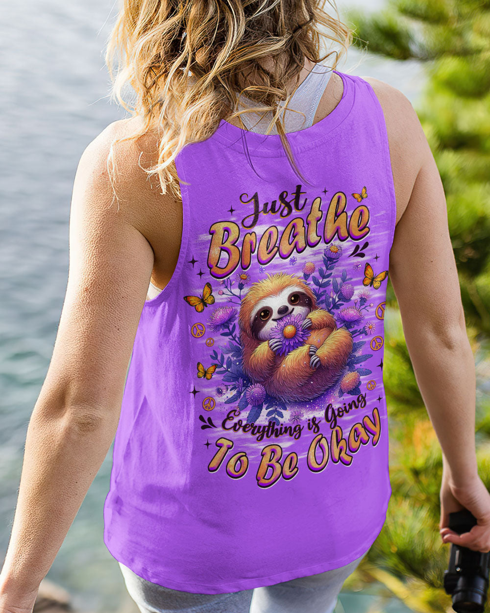 JUST BREATHE SLOTH ALL OVER PRINT - TLNZ1308253