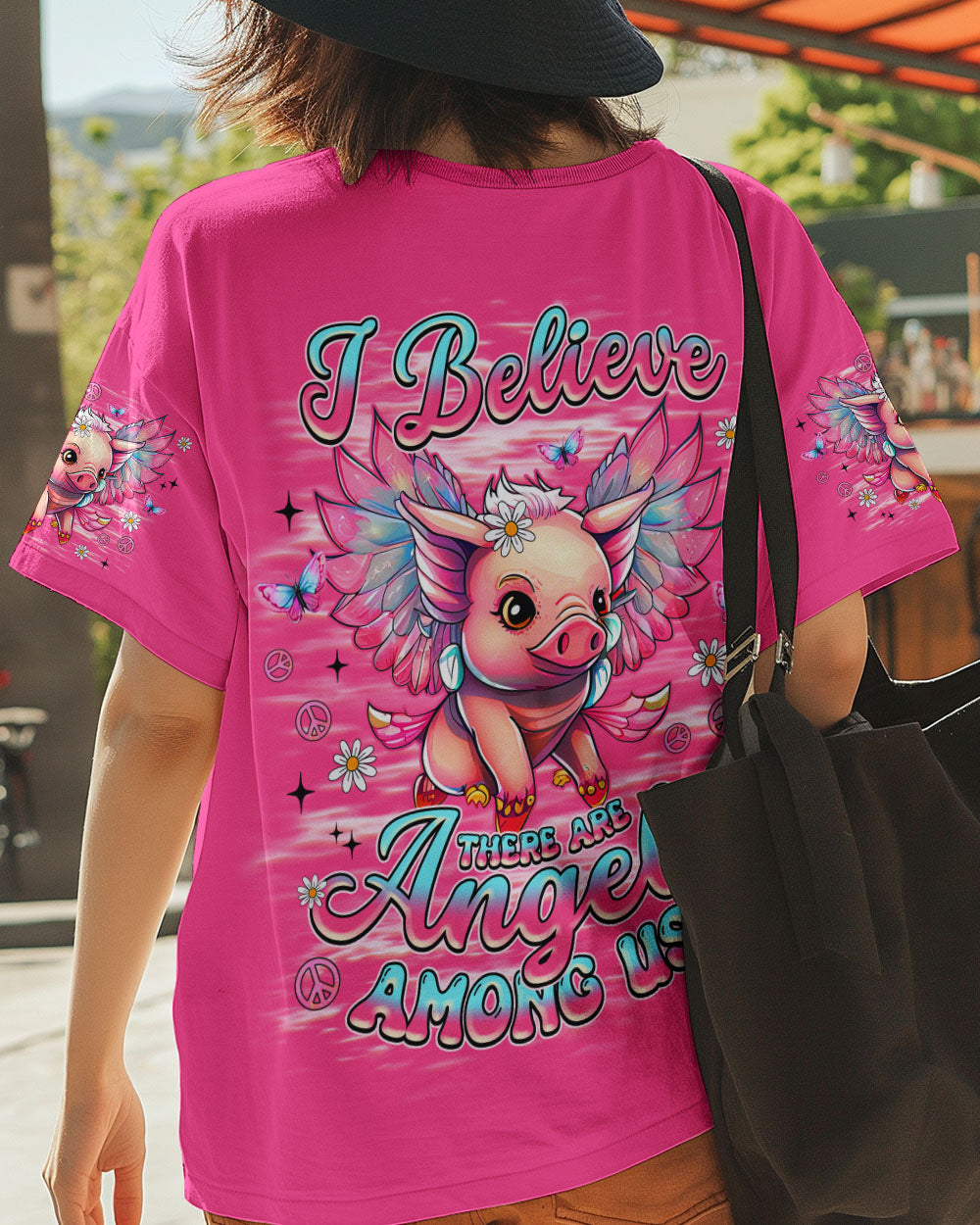 I BELIEVE THERE ARE ANGELS AMONG US PIG WINGS ALL OVER PRINT - TLNZ1309252