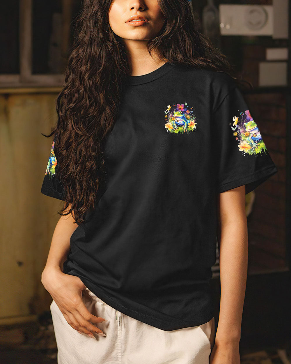 BE YOU THE WORLD WILL ADJUST FROG ALL OVER PRINT - TLNZ1312231