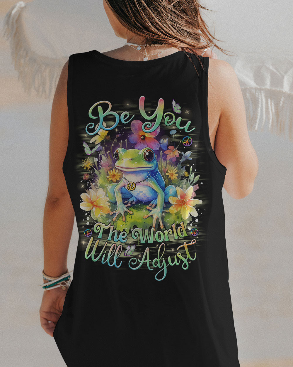 BE YOU THE WORLD WILL ADJUST FROG ALL OVER PRINT - TLNZ1312231