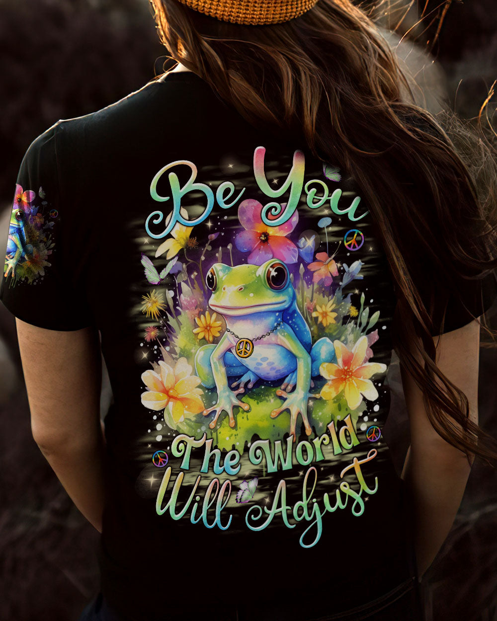 BE YOU THE WORLD WILL ADJUST FROG ALL OVER PRINT - TLNZ1312231