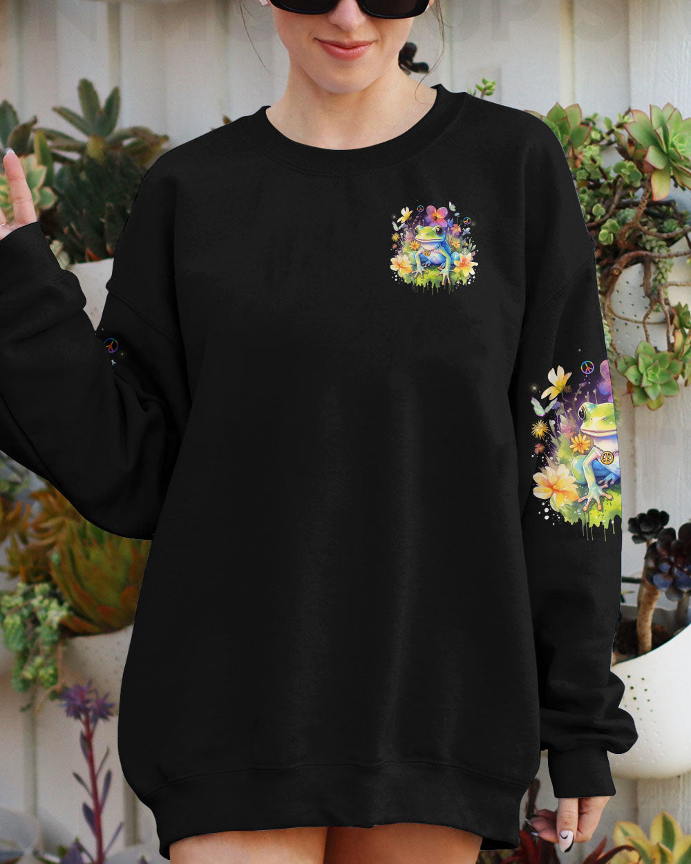 BE YOU THE WORLD WILL ADJUST FROG ALL OVER PRINT - TLNZ1312231