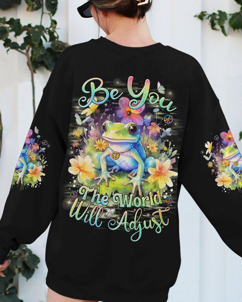 BE YOU THE WORLD WILL ADJUST FROG ALL OVER PRINT - TLNZ1312231