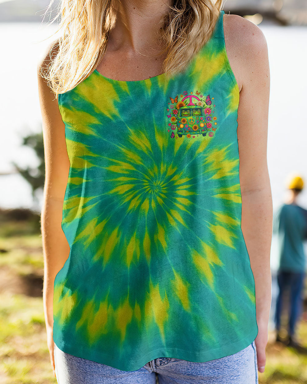 RUNNING AGAINST THE WIND FROG BUS TIE DYE  ALL OVER PRINT - TLNZ1405252