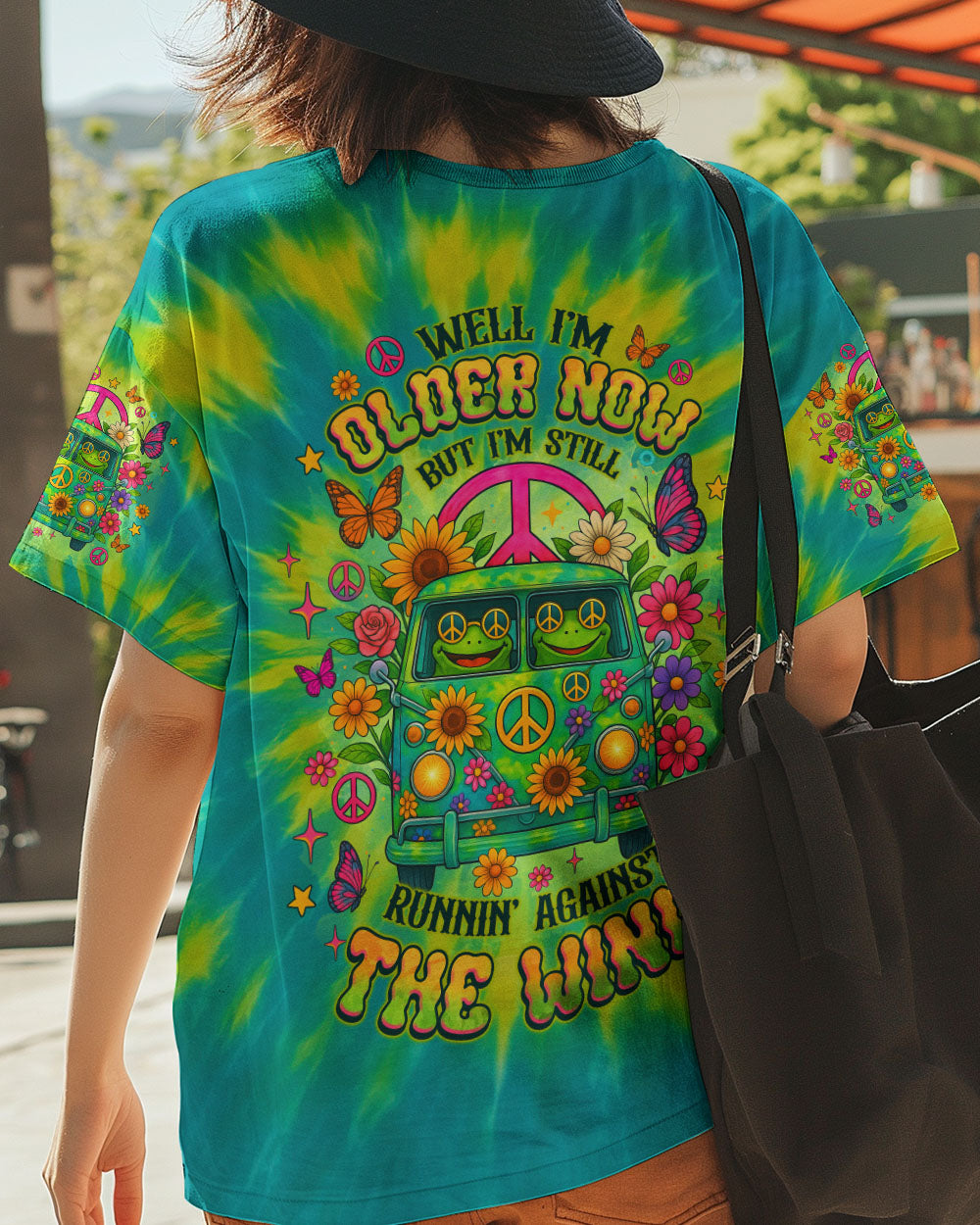 RUNNING AGAINST THE WIND FROG BUS TIE DYE  ALL OVER PRINT - TLNZ1405252