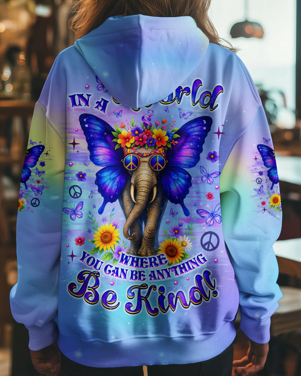 BE KIND ELEPHANT ALL OVER PRINT - TLNZ1406252