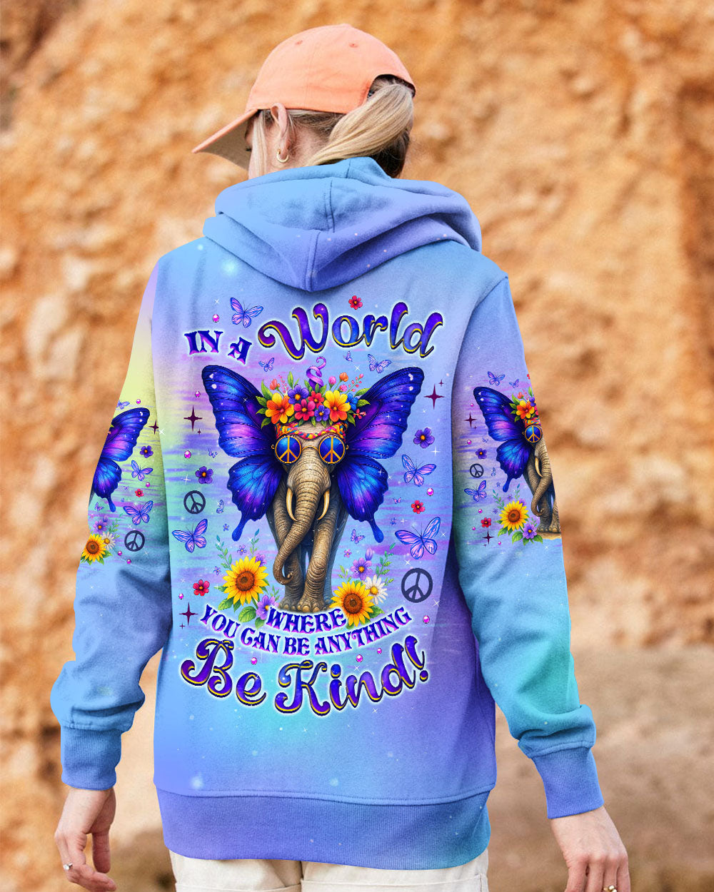 BE KIND ELEPHANT ALL OVER PRINT - TLNZ1406252