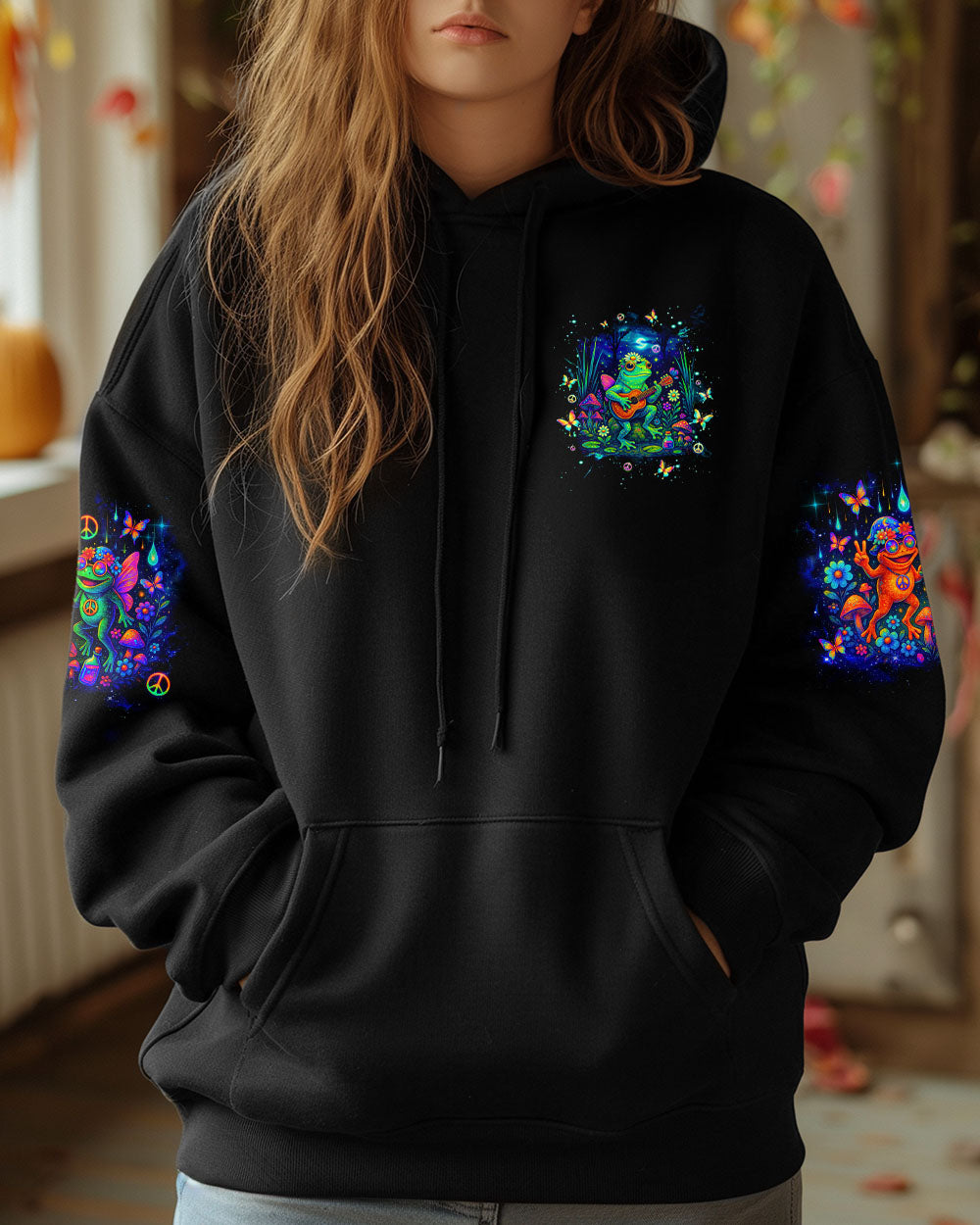 JUST KEEP ON CHILLING STAY WILD AND FREE FROG ALL OVER PRINT - TLNZ1504251