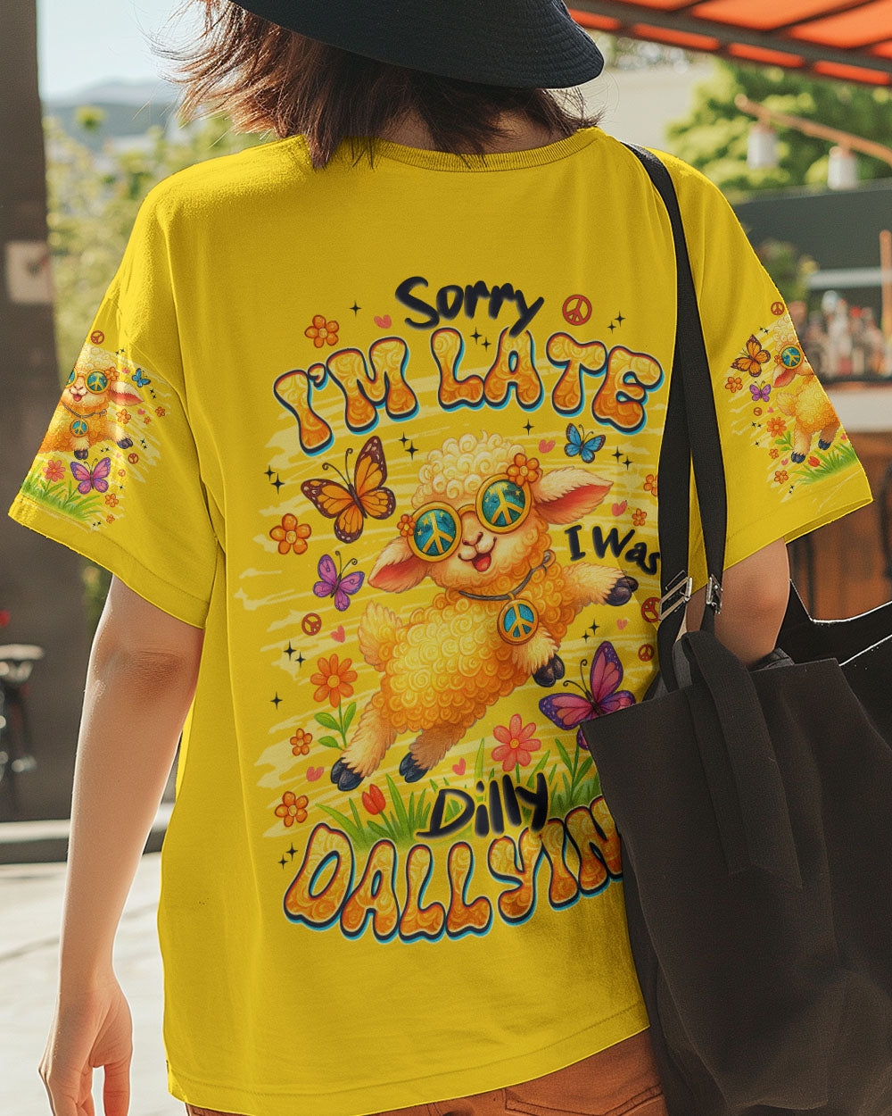 SORRY I'M LATE I WAS DILLY DALLYING SHEEP ALL OVER PRINT - TLNZ1508251