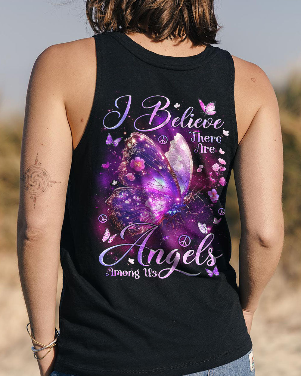 I BELIEVE THERE ARE ANGELS AMONG US BUTTERFLY ALL OVER PRINT - TLNZ1601244