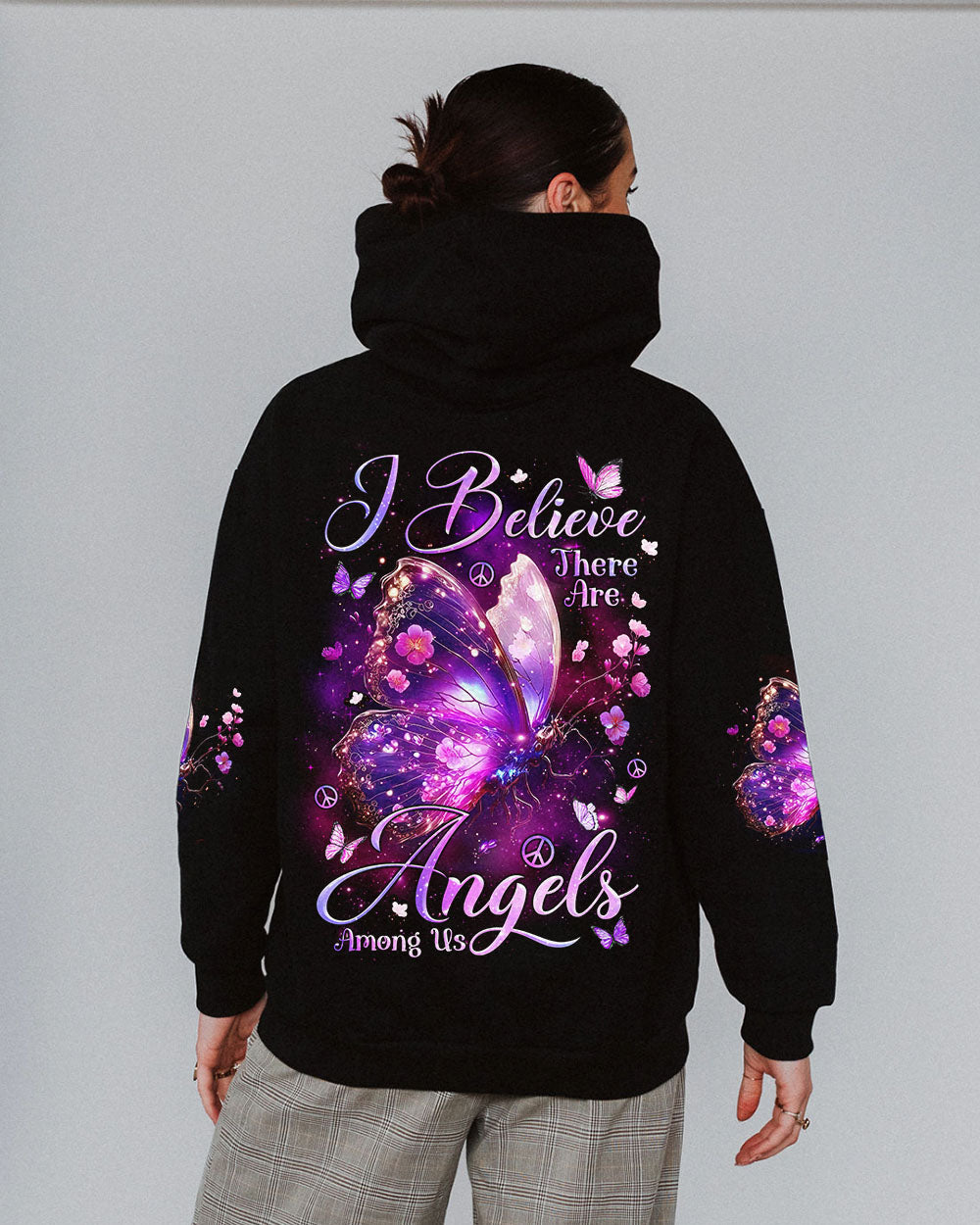 I BELIEVE THERE ARE ANGELS AMONG US BUTTERFLY ALL OVER PRINT - TLNZ1601244