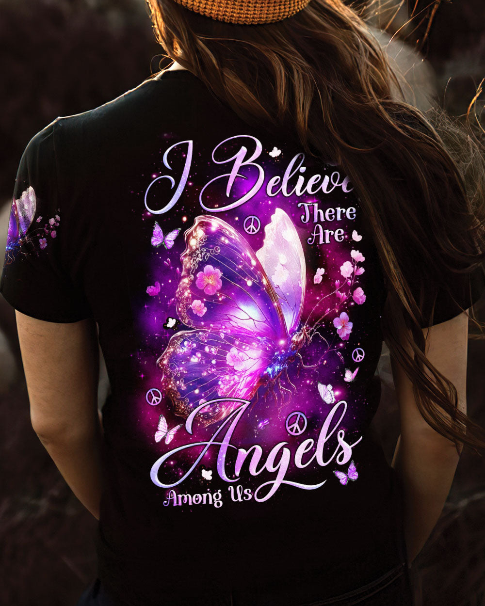 I BELIEVE THERE ARE ANGELS AMONG US BUTTERFLY ALL OVER PRINT - TLNZ1601244