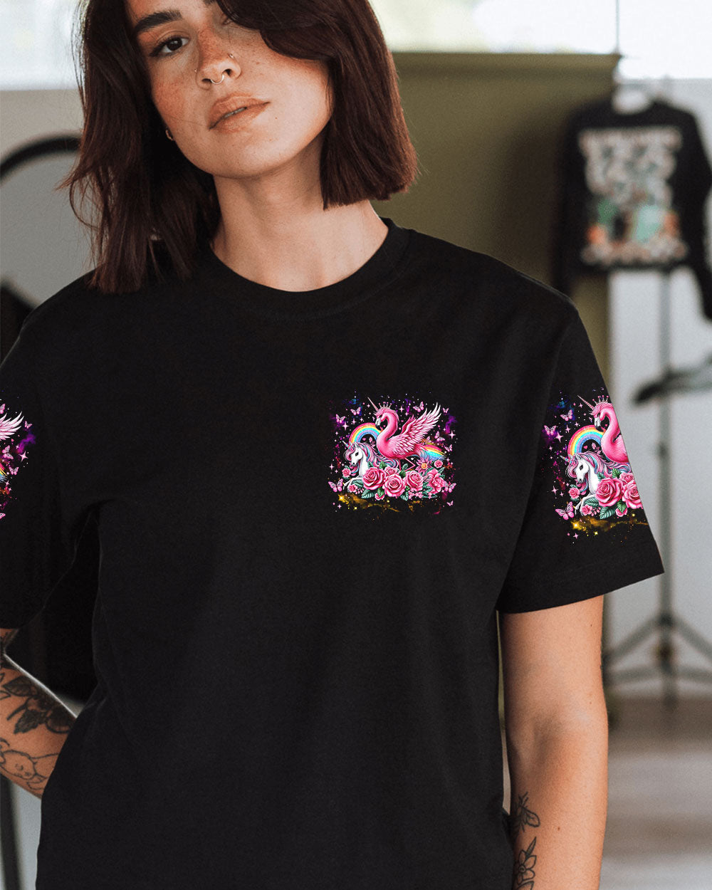 YOU DON'T HAVE TO BE PERFECT UNICORN FLAMINGO ALL OVER PRINT - TLNZ1604242