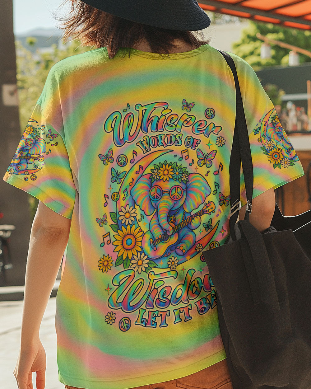 WHISPER WORDS OF WISDOM LET IT BE ELEPHANT TIE DYE  ALL OVER PRINT  - TLNZ1606252
