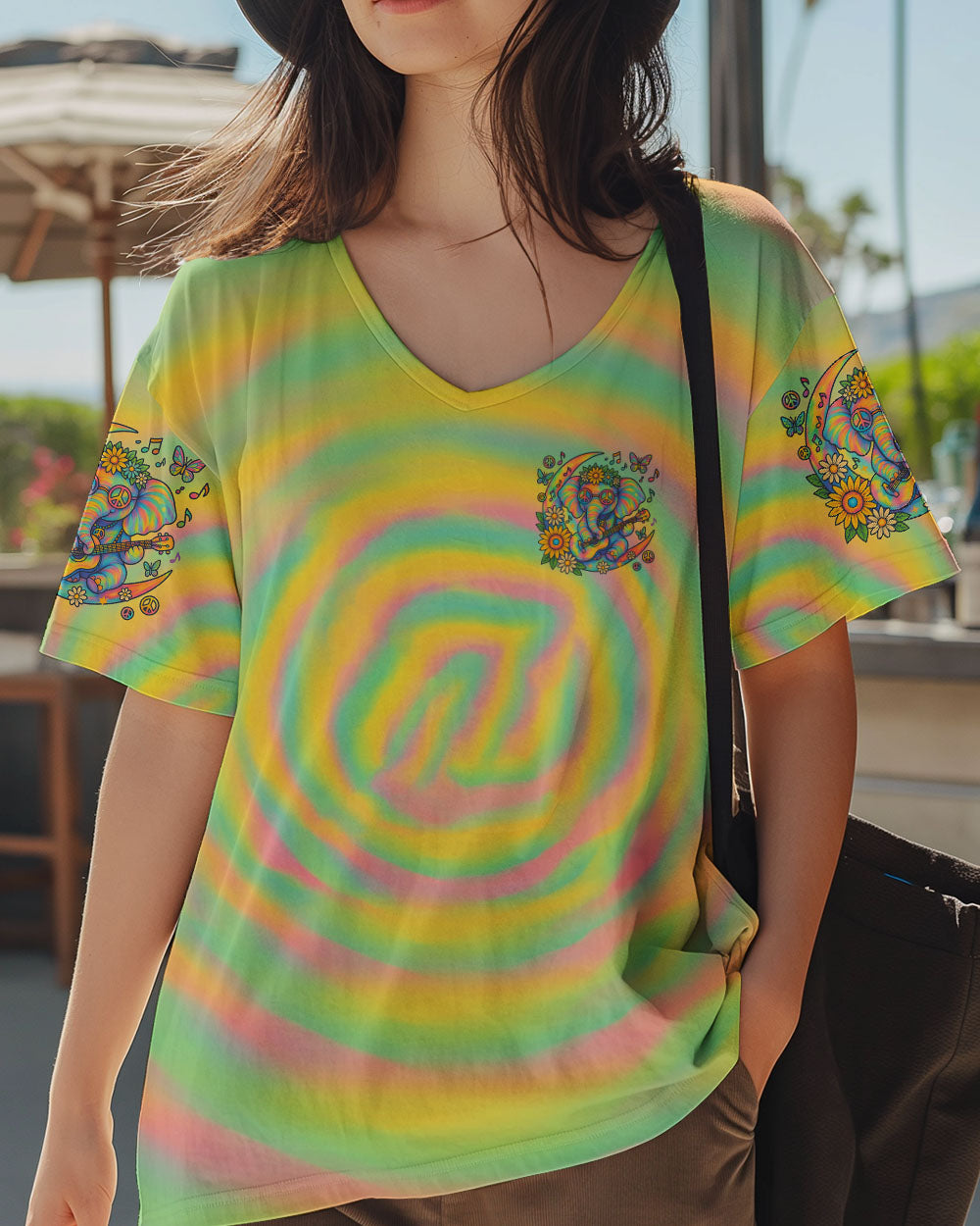 WHISPER WORDS OF WISDOM LET IT BE ELEPHANT TIE DYE  ALL OVER PRINT  - TLNZ1606252