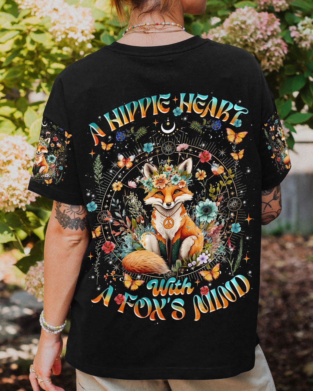 A HIPPIE HEART WITH A FOX'S MIND ALL OVER PRINT -  TLNZ1607251
