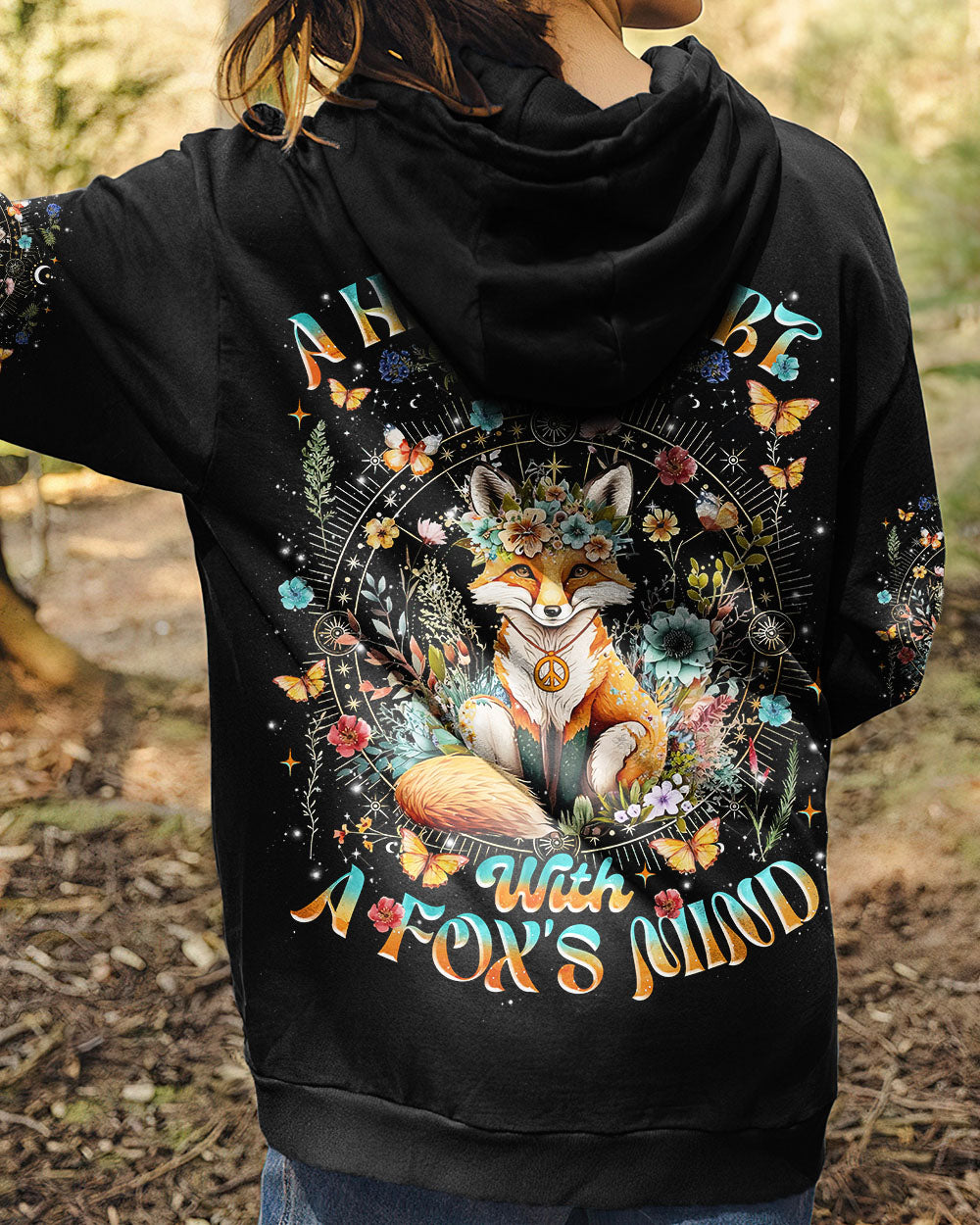 A HIPPIE HEART WITH A FOX'S MIND ALL OVER PRINT -  TLNZ1607251