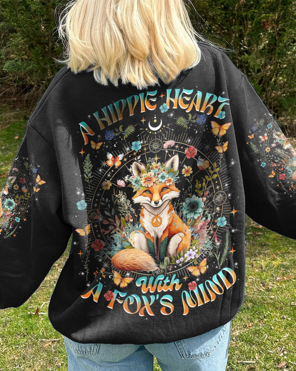 A HIPPIE HEART WITH A FOX'S MIND ALL OVER PRINT -  TLNZ1607251