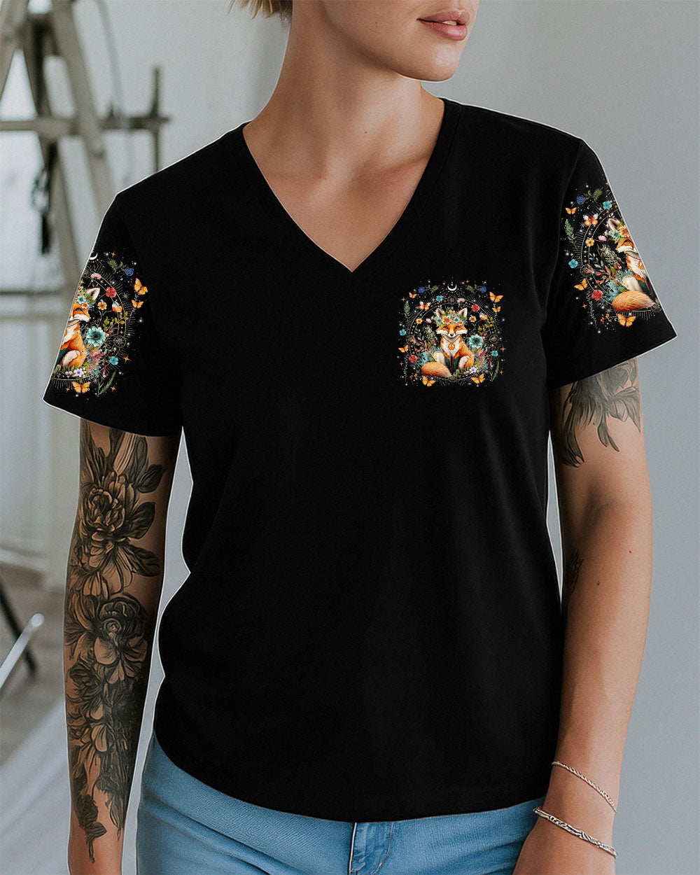 A HIPPIE HEART WITH A FOX'S MIND ALL OVER PRINT -  TLNZ1607251