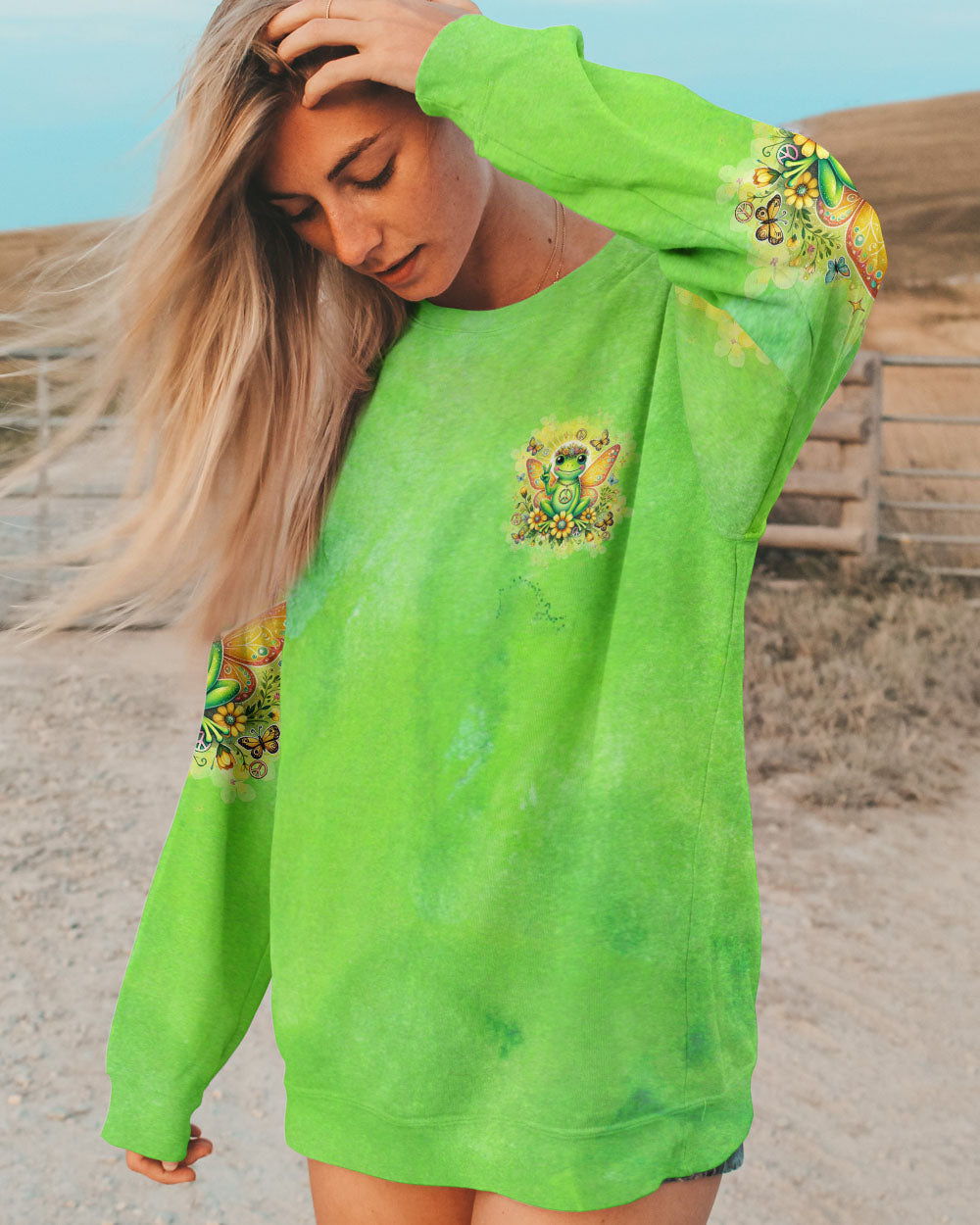 JUST BREATHE FROG ALL OVER PRINT  - TLNZ1701253