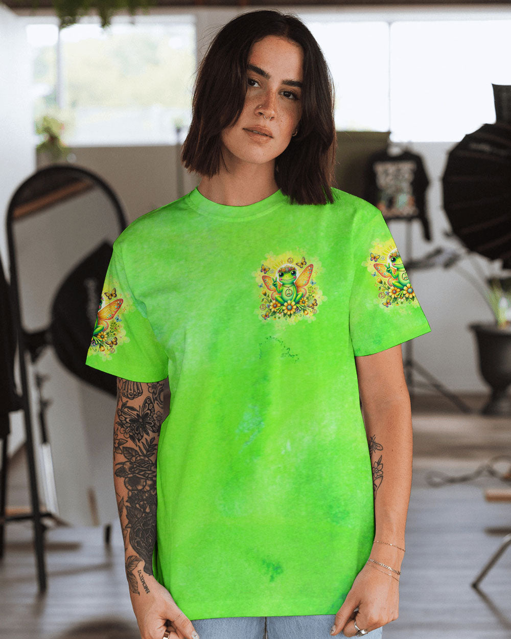 JUST BREATHE FROG ALL OVER PRINT  - TLNZ1701253
