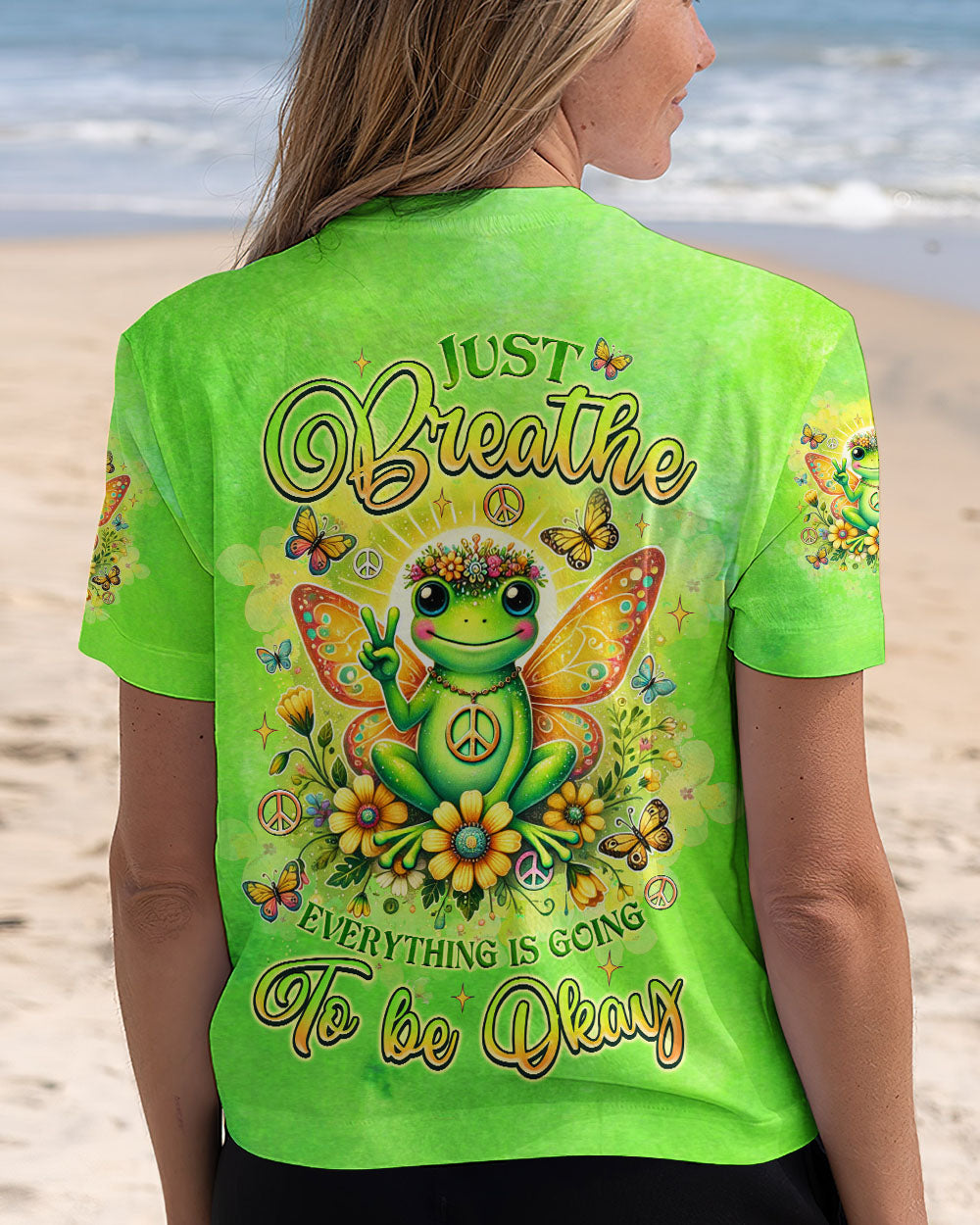 JUST BREATHE FROG ALL OVER PRINT  - TLNZ1701253
