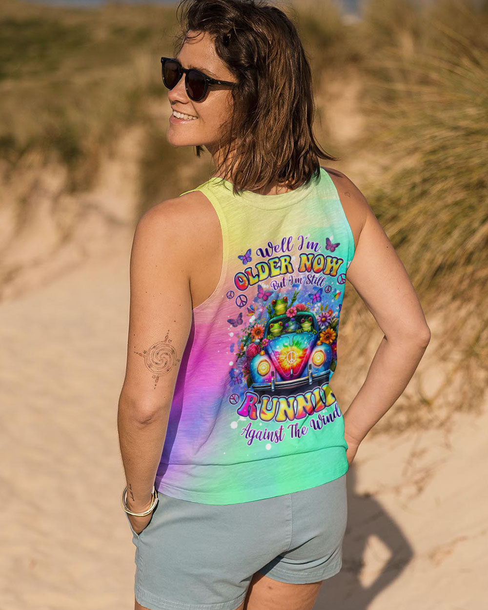 RUNNING AGAINST THE WIND FROG TIE DIE ALL OVER PRINT - TLNZ1704245