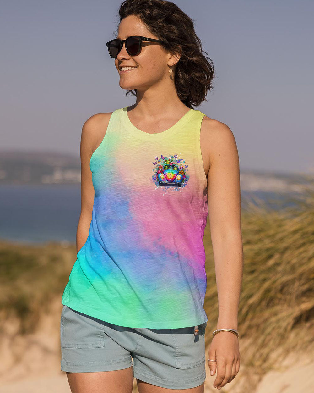 RUNNING AGAINST THE WIND FROG TIE DIE ALL OVER PRINT - TLNZ1704245