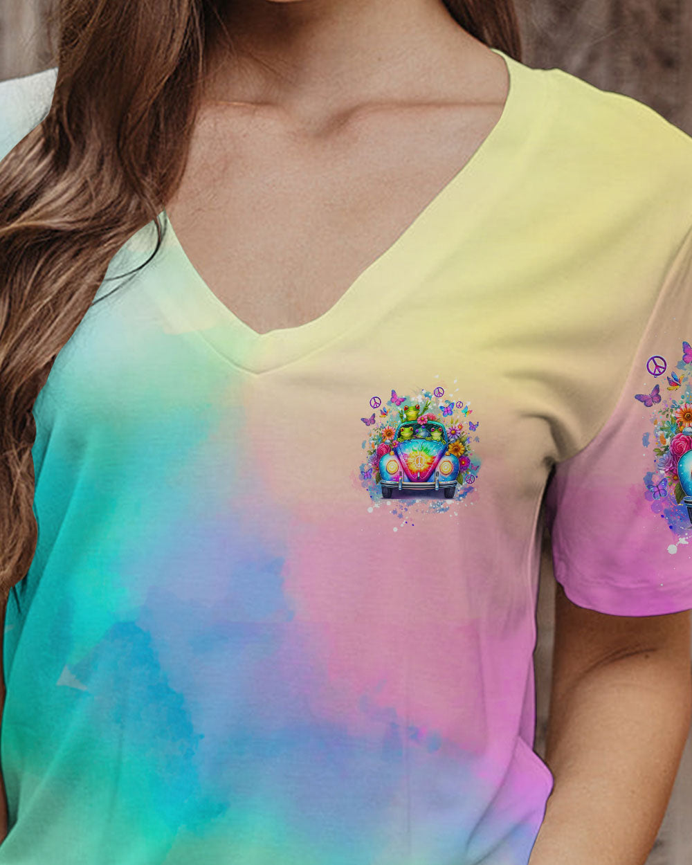 RUNNING AGAINST THE WIND FROG TIE DIE ALL OVER PRINT - TLNZ1704245