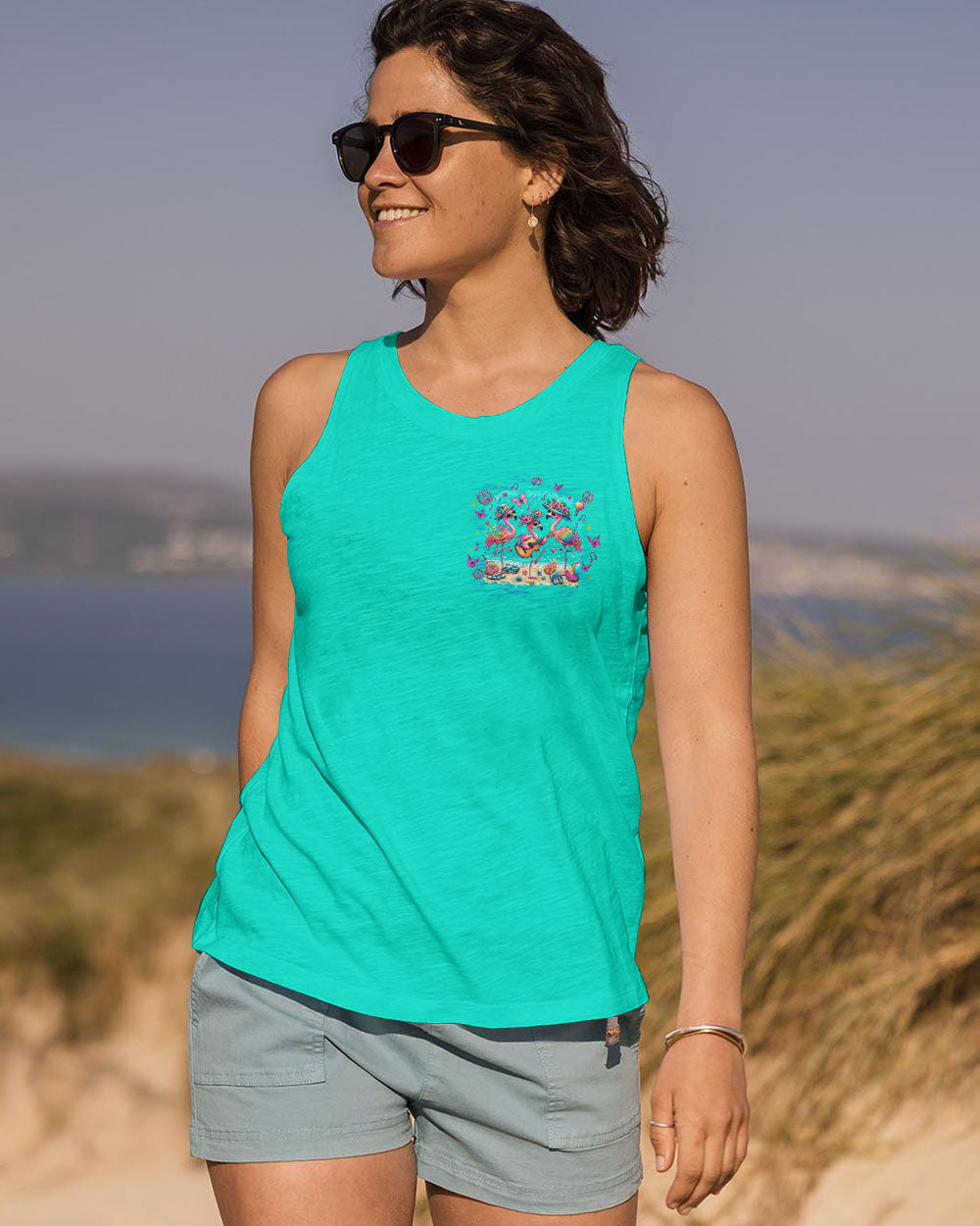 I'M SO HAPPY TO LIVE FLAMINGO ALL OVER PRINT - TLNZ1706244